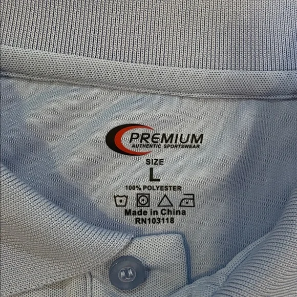 Classic Men's Light Blue Polo Shirt size L - Picture 3 of 4